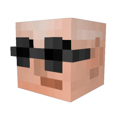 hardSmb Minecraft avatar head, 3D render