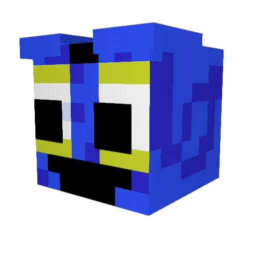 hardcaz Minecraft avatar head, 3D render