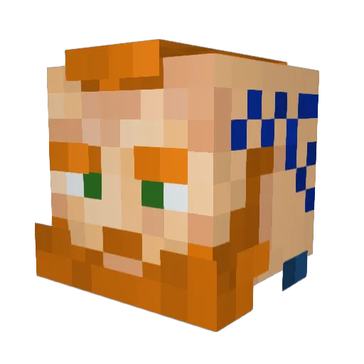 hardcorehansson Minecraft avatar head, 3D render