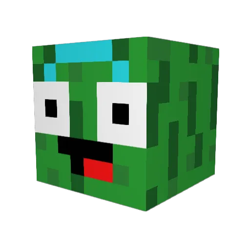 hardcrystalline Minecraft avatar head, 3D render