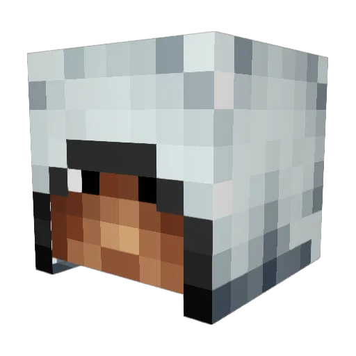 hardlike Minecraft avatar head, 3D render