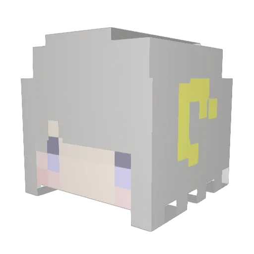 harentidesuwa Minecraft avatar head, 3D render