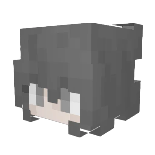 hareru2 Minecraft avatar head, 3D render