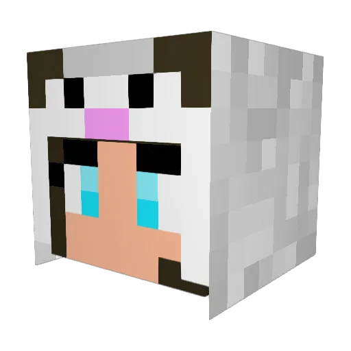 harigula Minecraft avatar head, 3D render