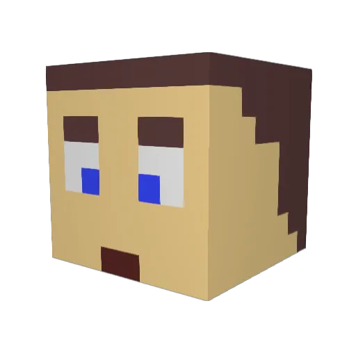 harimao Minecraft avatar head, 3D render