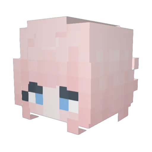 harin_3 Minecraft avatar head, 3D render