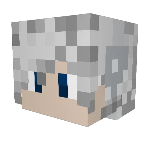 hariowen Minecraft avatar head, 3D render