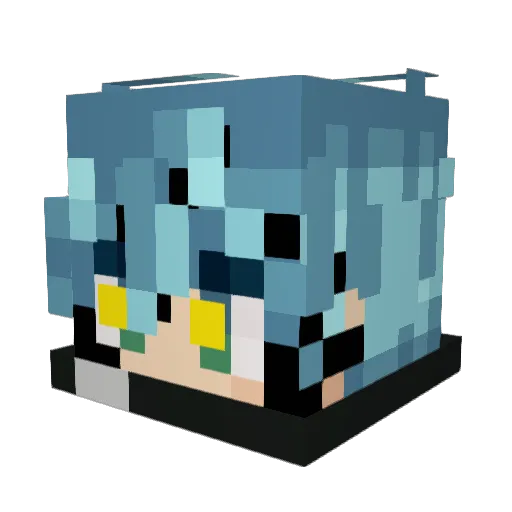 harlek37 Minecraft avatar head, 3D render