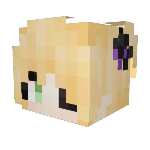 harmas Minecraft avatar head, 3D render