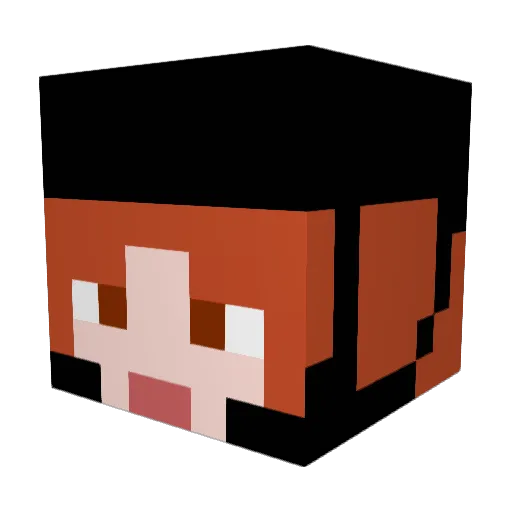 harmonie29 Minecraft avatar head, 3D render