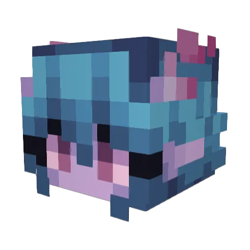 harmonized_ Minecraft avatar head, 3D render