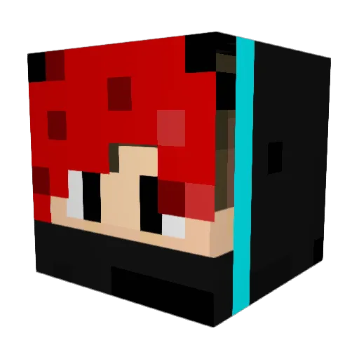 haroharu Minecraft avatar head, 3D render