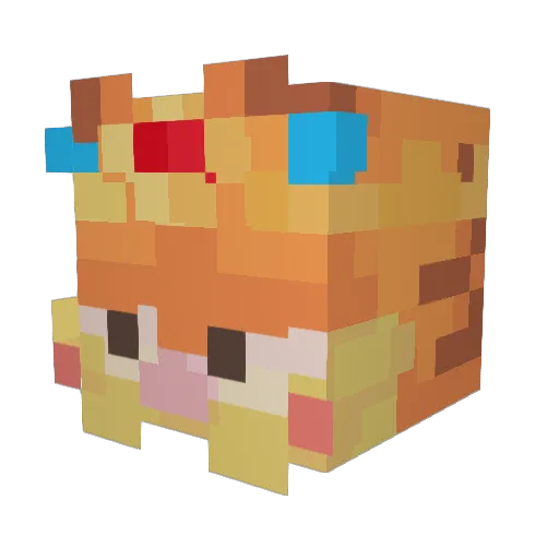 haroldi Minecraft avatar head, 3D render