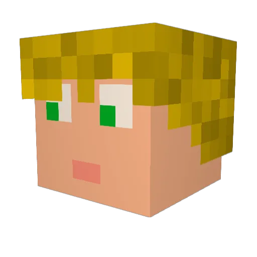 harouman Minecraft avatar head, 3D render