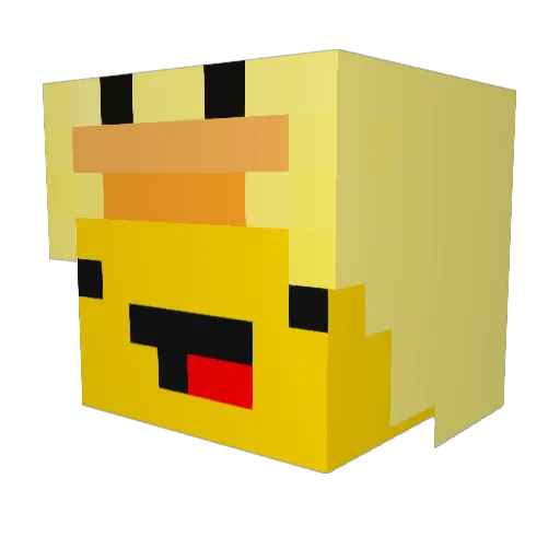 harox3 Minecraft avatar head, 3D render