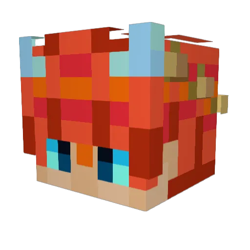 harp3r_r Minecraft avatar head, 3D render