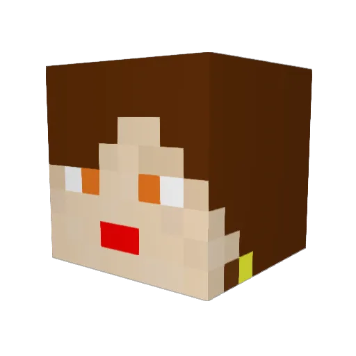 harperferrari Minecraft avatar head, 3D render