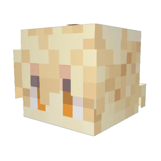 harphe Minecraft avatar head, 3D render