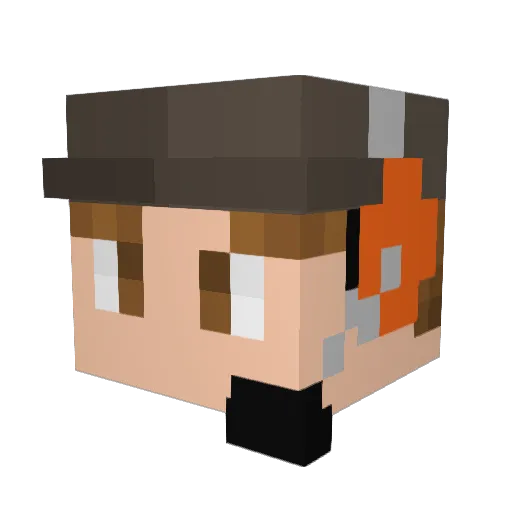 harpmarsh Minecraft avatar head, 3D render