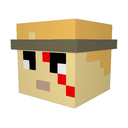harrison_jonesy Minecraft avatar head, 3D render