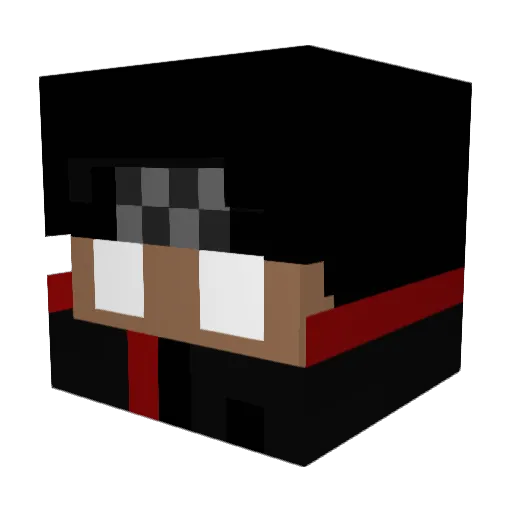 harrisonuchiha Minecraft avatar head, 3D render