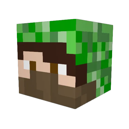 harrryboo Minecraft avatar head, 3D render