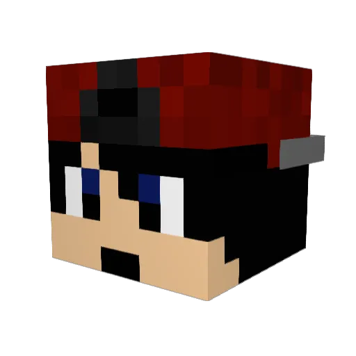 harrybadabing Minecraft avatar head, 3D render