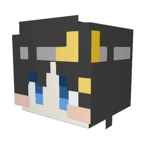 harrycho0801 Minecraft avatar head, 3D render