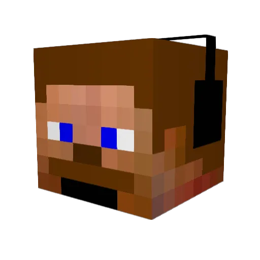harrygy Minecraft avatar head, 3D render