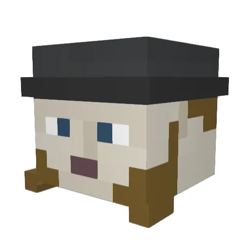 harryisjebus Minecraft avatar head, 3D render
