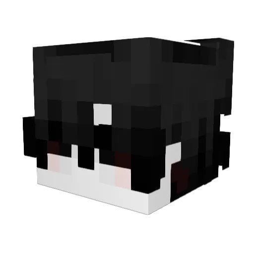 harsed Minecraft avatar head, 3D render