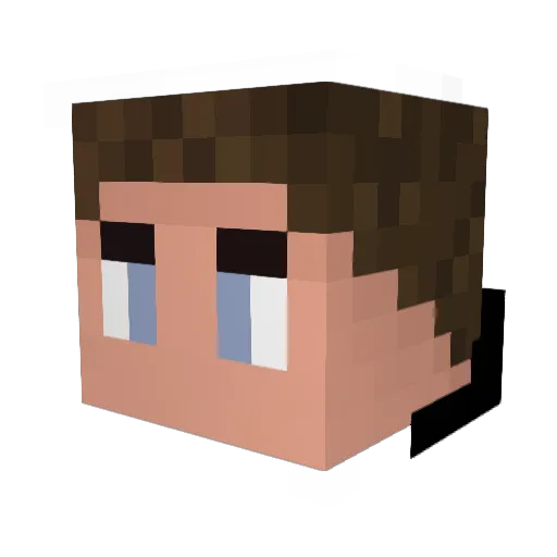 hartey Minecraft avatar head, 3D render
