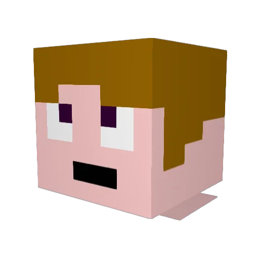 hartox68 Minecraft avatar head, 3D render