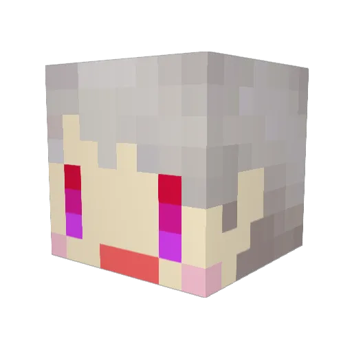 haru000 Minecraft avatar head, 3D render