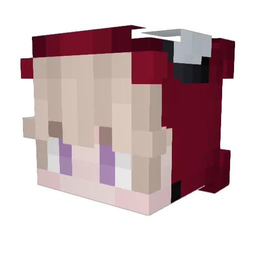 haru2024 Minecraft avatar head, 3D render