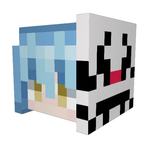 haru2244 Minecraft avatar head, 3D render