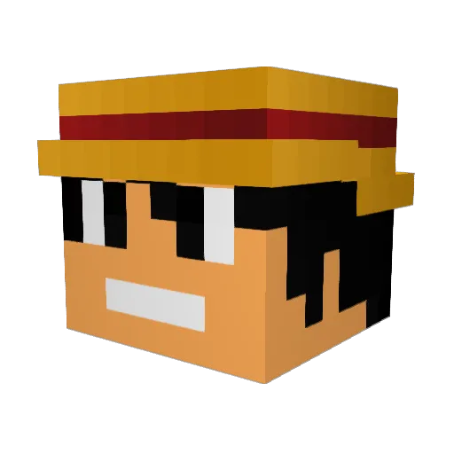 haru70 Minecraft avatar head, 3D render