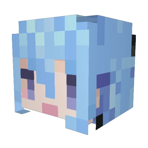 haru7se Minecraft avatar head, 3D render