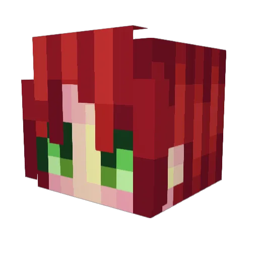 haru86 Minecraft avatar head, 3D render