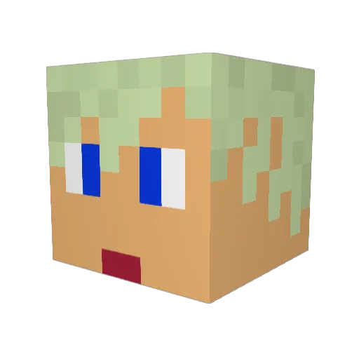 haru_7786 Minecraft avatar head, 3D render