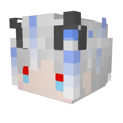 haru__1 Minecraft avatar head, 3D render