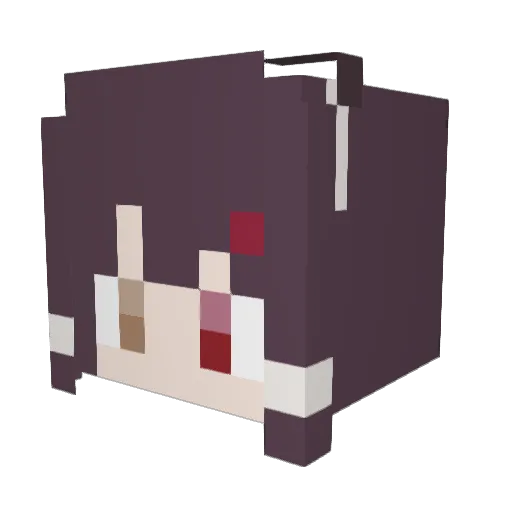 haru_lyn Minecraft avatar head, 3D render