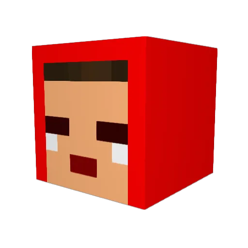 haru_rin Minecraft avatar head, 3D render