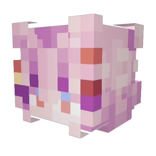 haru_ruru Minecraft avatar head, 3D render
