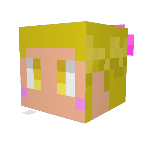 haru_saki Minecraft avatar head, 3D render