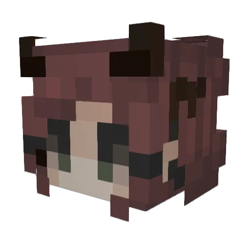 harukabun Minecraft avatar head, 3D render