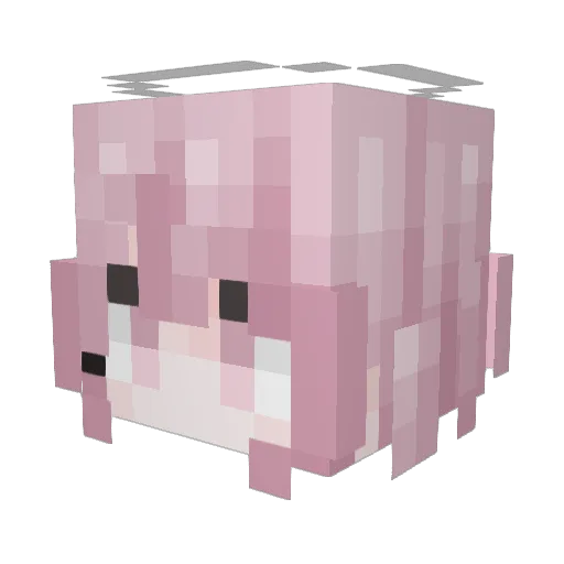 harukashino Minecraft avatar head, 3D render
