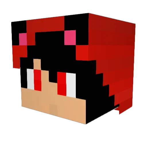 harukinoko Minecraft avatar head, 3D render