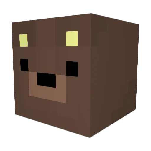 harukumachan Minecraft avatar head, 3D render