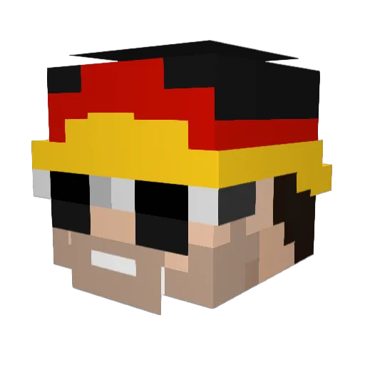 haruky Minecraft avatar head, 3D render